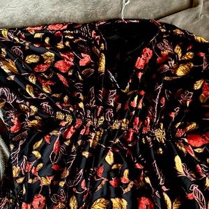 Elizabeth Gillette burnout velvet kaftan cinnamon